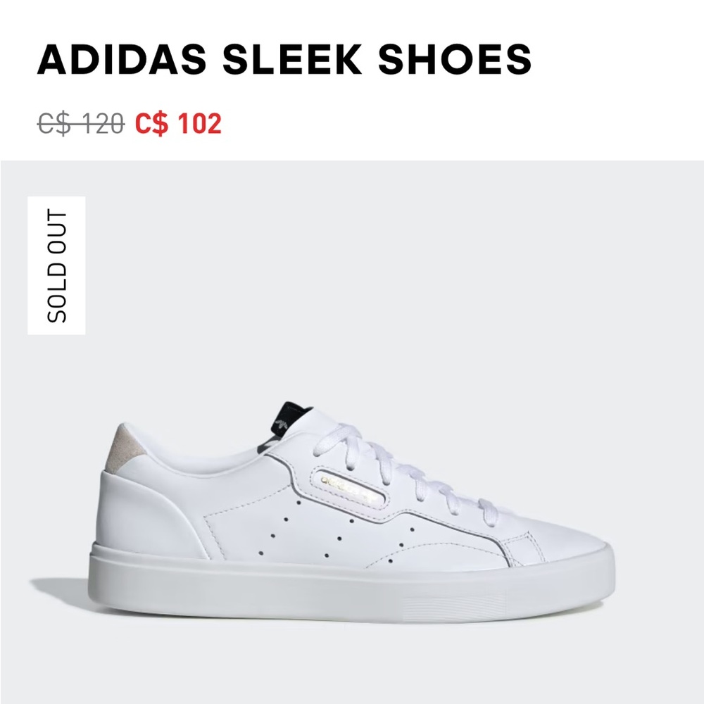 Barely Worn Adidas Sleek Shoes Women’s